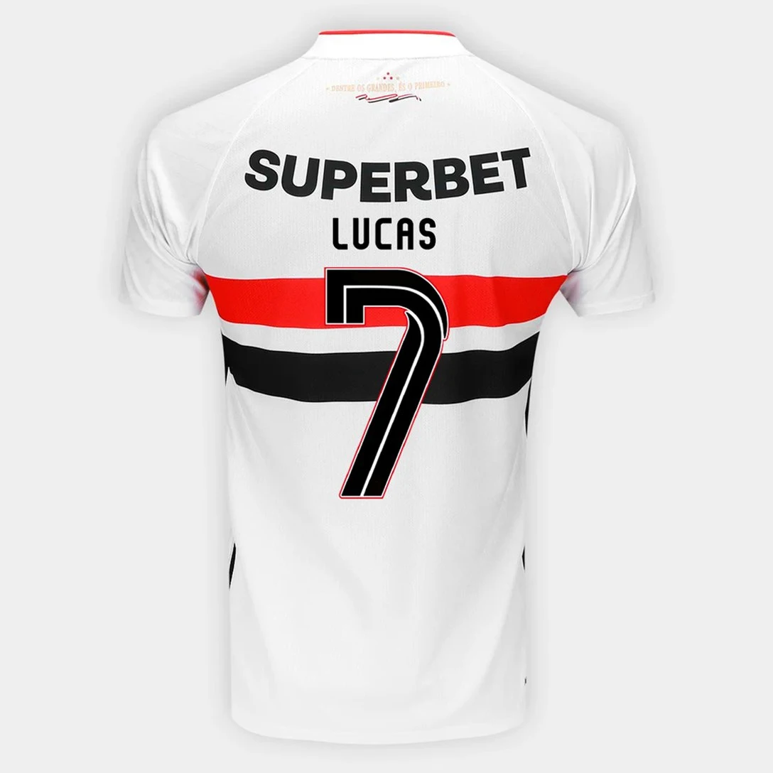 São Paulo Heimtrikot Nummer 26_27 Fan-Version 3D-Druck Sport-T-Shirt mit Kragen Bequem Atmungsaktiv Familien-Partnerlook – Detail 4