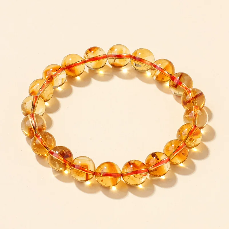 

Wholesale Premium Yellow Citrine Bead Bracelet for Women Natural Crystal Jewelry Wealth Energy Clear Fashion Beaded Bracelets