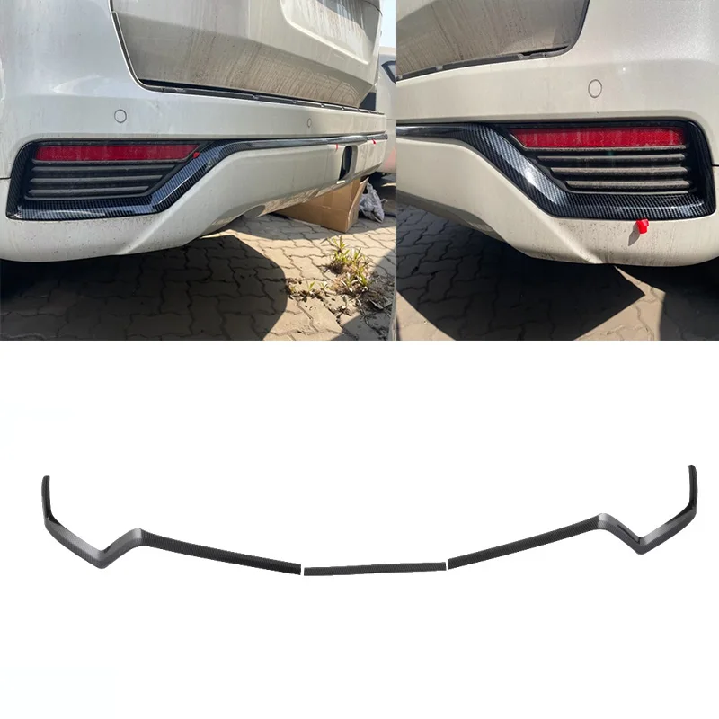 For Toyota Land Cruiser 300 LC300 2022 2023 2024 ABS Rear Bumper Strip Cover Rear Fog Lamp Molding Trim Exterior accesorios