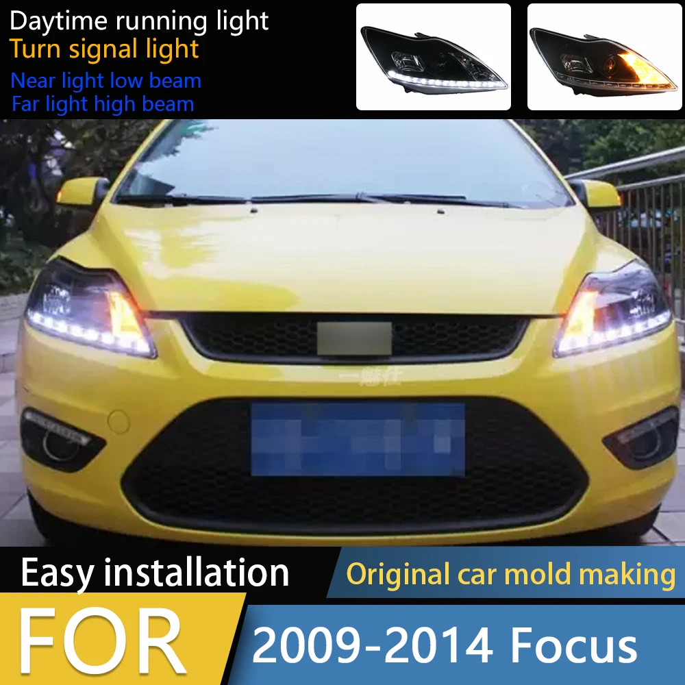 

Для фар Ford Focus 2009-2013 Classic Focus модифицированные линзы дневного света DRL обновление фар черненые фары