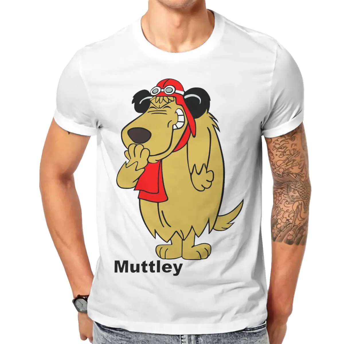 Tops 100% Cotton Fun Fashion Muttley Wacky Races Men's and women's T-shirts Tshirt Top