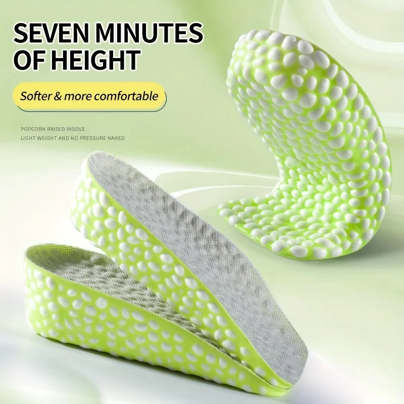 1 Pair of Invisible Increase Male and Female Insole, Arch Support Heel Lift, Comfortable Breathable Memory Foam Material Insole