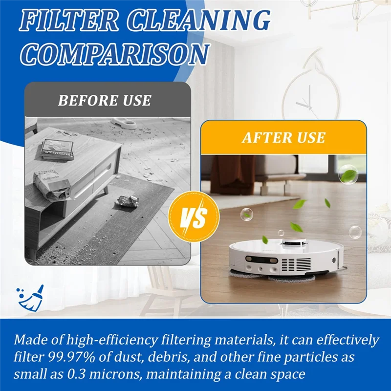 Filtros HEPA de repuesto para aspiradora de AT28 para Dreame X40 Ultra/L10s Pro Ultra Heat/X30 Ultra/X30 Pro Plus, repuesto