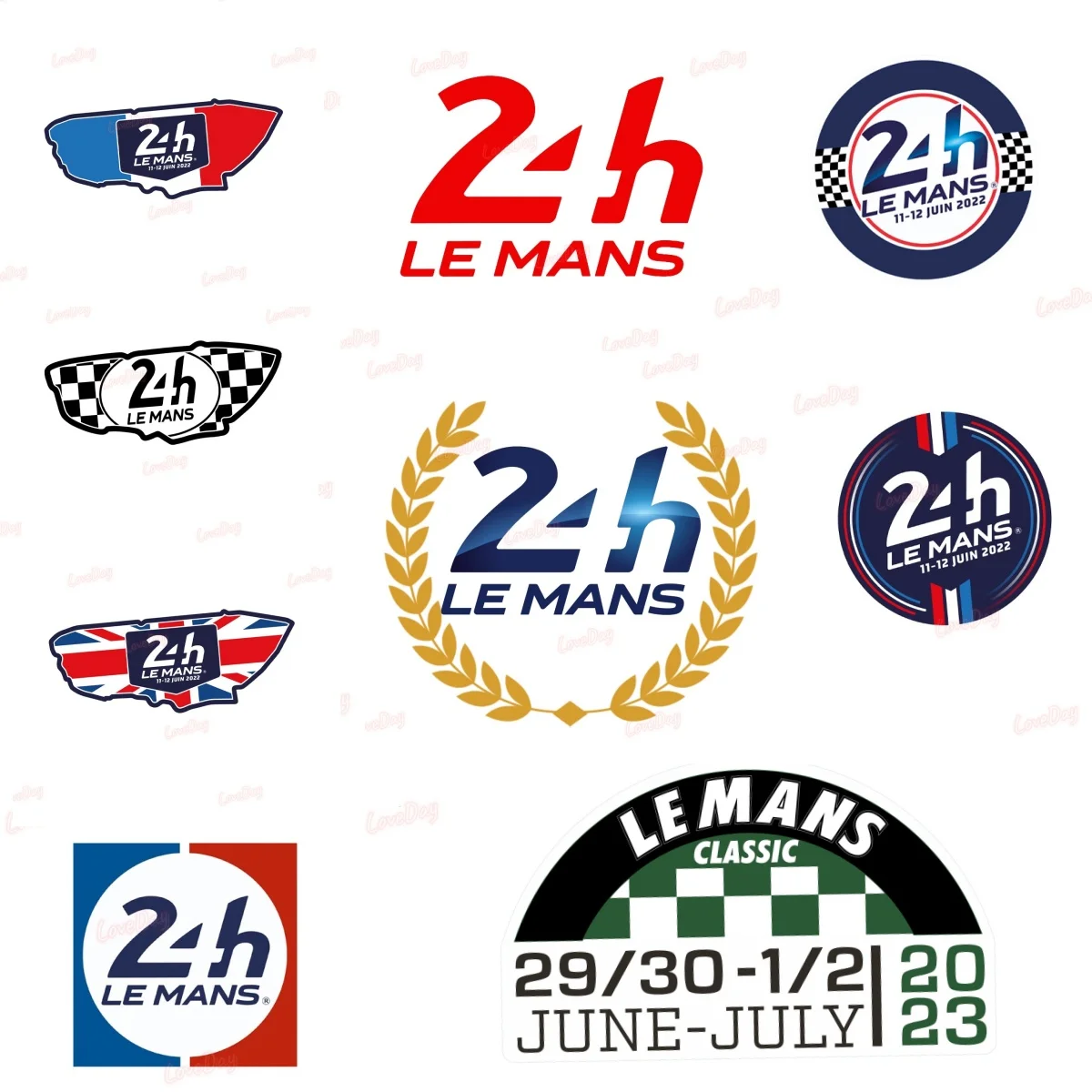 

Racing Car Sticker France Le Mans Endurance Race Logo Sticker Vinyl Auto Decoration Stickers Racing Accessories Decals