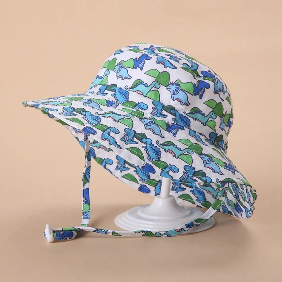 Sombrero de verano con dibujos animados para niños y niñas, sombrero para el sol de Panamá, sombrero de pescador de playa para bebés, gorras con