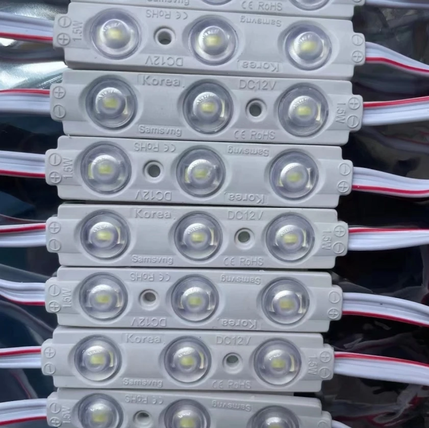 

5730 LED Module Injection DC12V 1.2W 3 Led 150lm 70mm*15mm Aluminum PCB Super LED Module Light For Sign