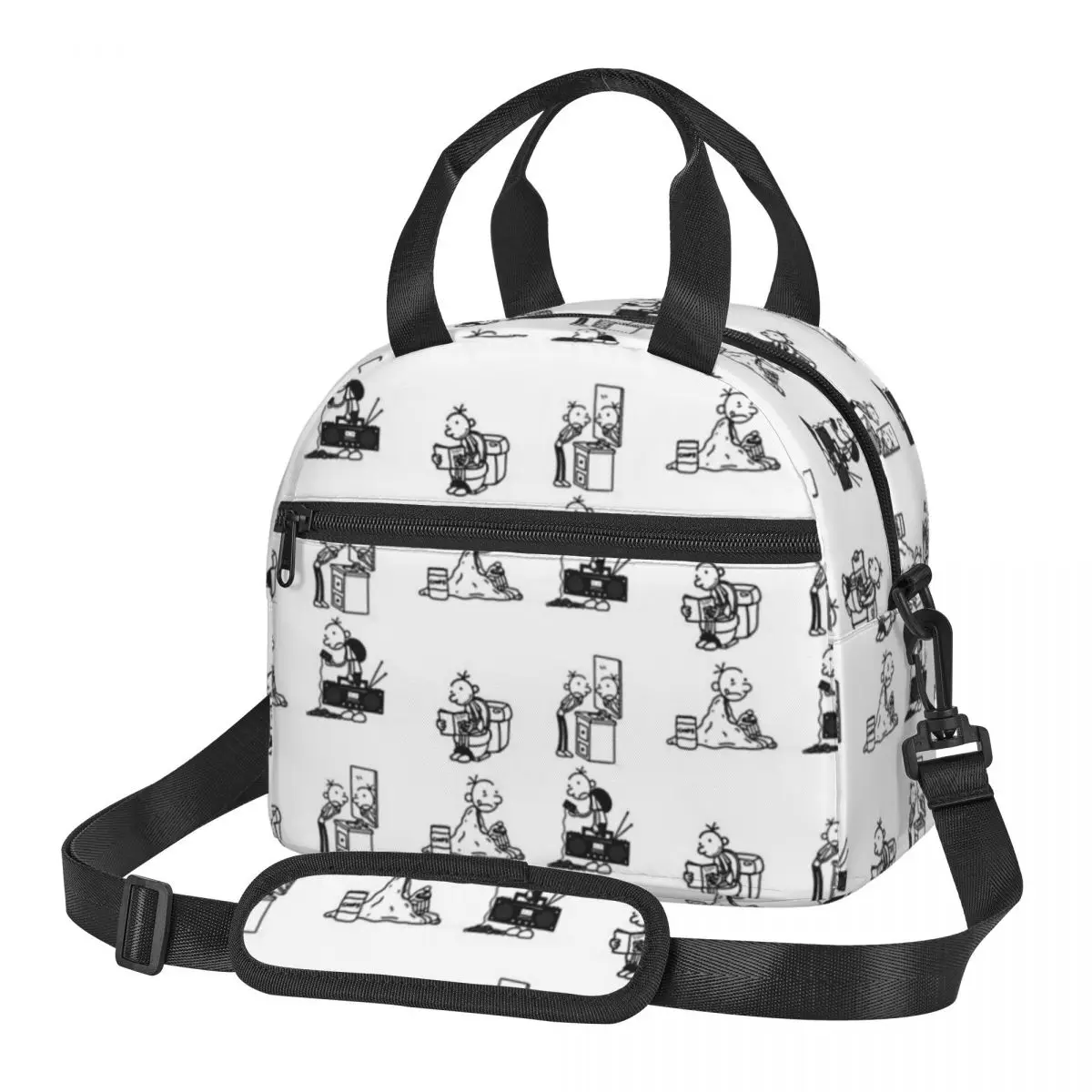 

Изолированная сумка для обедов Wimpy Kid 4 States Of Greg Heffley для школьных пикников, коробки для хранения продуктов, портативный термоконтейнер для еды