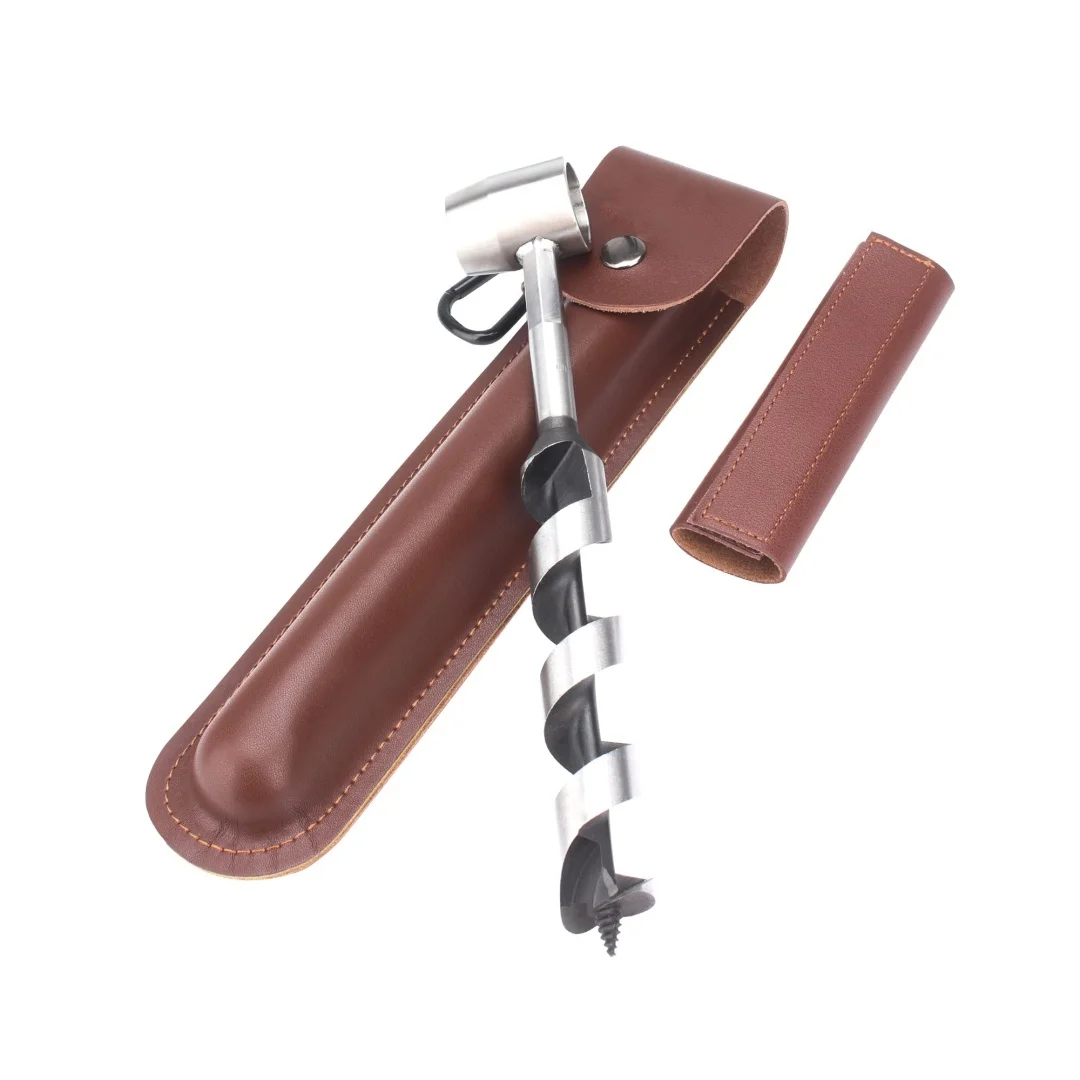 Hand Auger Wrench Outdoor Survival Settlers Punch Tool Wood Drill Peg and Manual Hole Maker Multitool Outdoor Wood Punch Tools