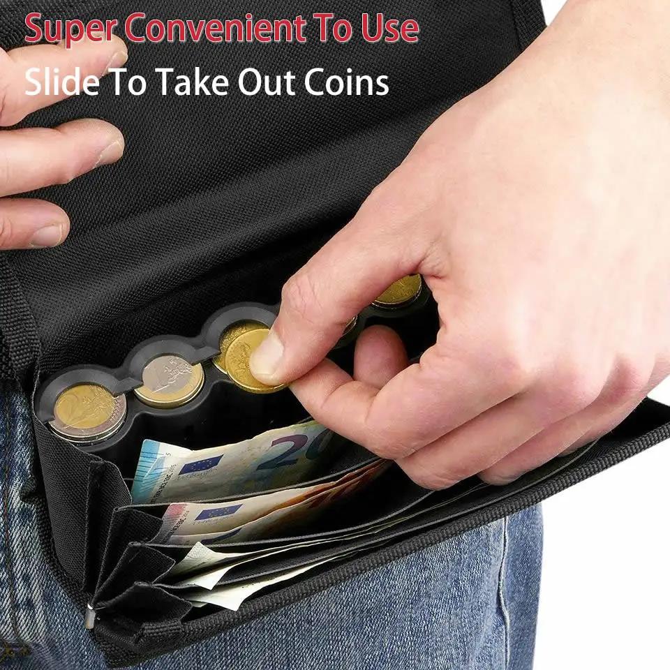 New Color 6/8Slots Portable Euro Coin Storage Box Coins Sorter Dispenser For Waiter Cashier Driver Home Shop Money Safe Box view 4