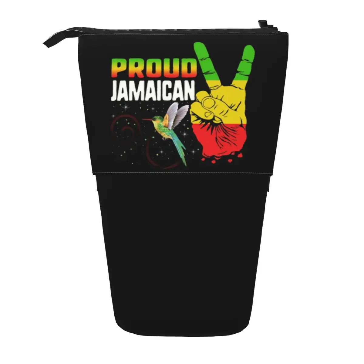 

Custom Proud Jamaican Flag Kawaii Pencil Case Boys Girls Large Capacity Jamaica Patriotic Telescopic Pencil Box Student School