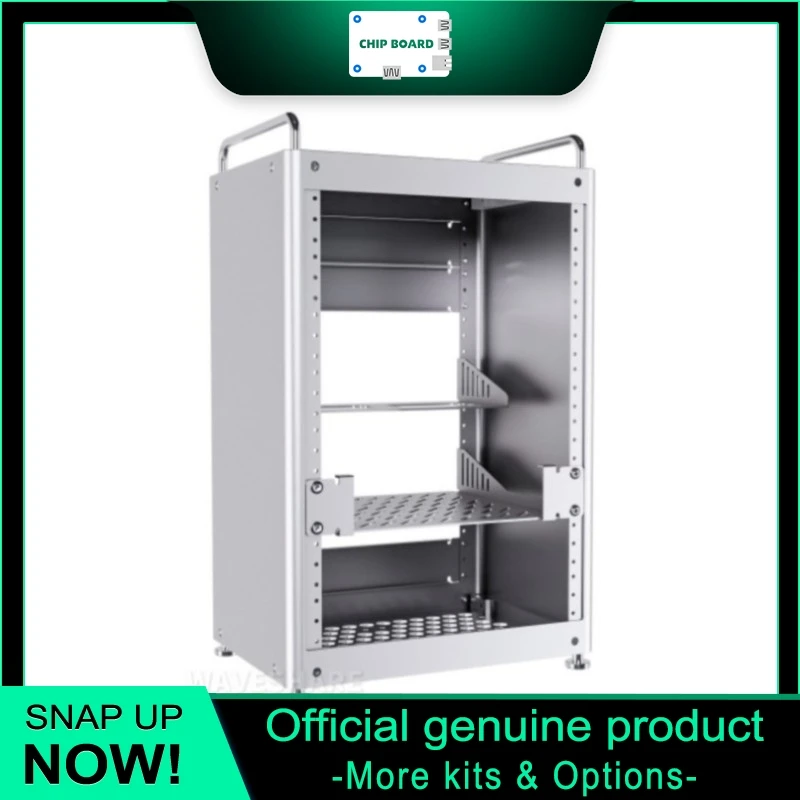 

Комплект серверного шкафа Waveshare HomeRack 8U, 10-дюймовый мини-корпус из алюминиевого сплава для домашней лаборатории и установки серверов