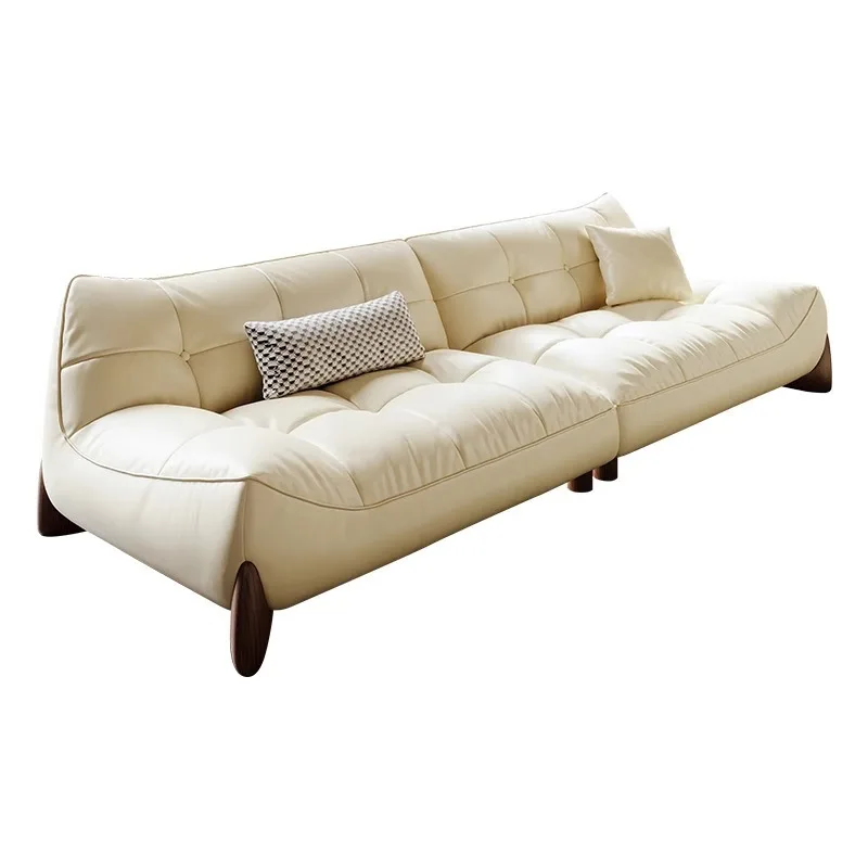 

Кожаный диван, стиль ретро, прямой ряд первого слоя дивана из воловьей кожи