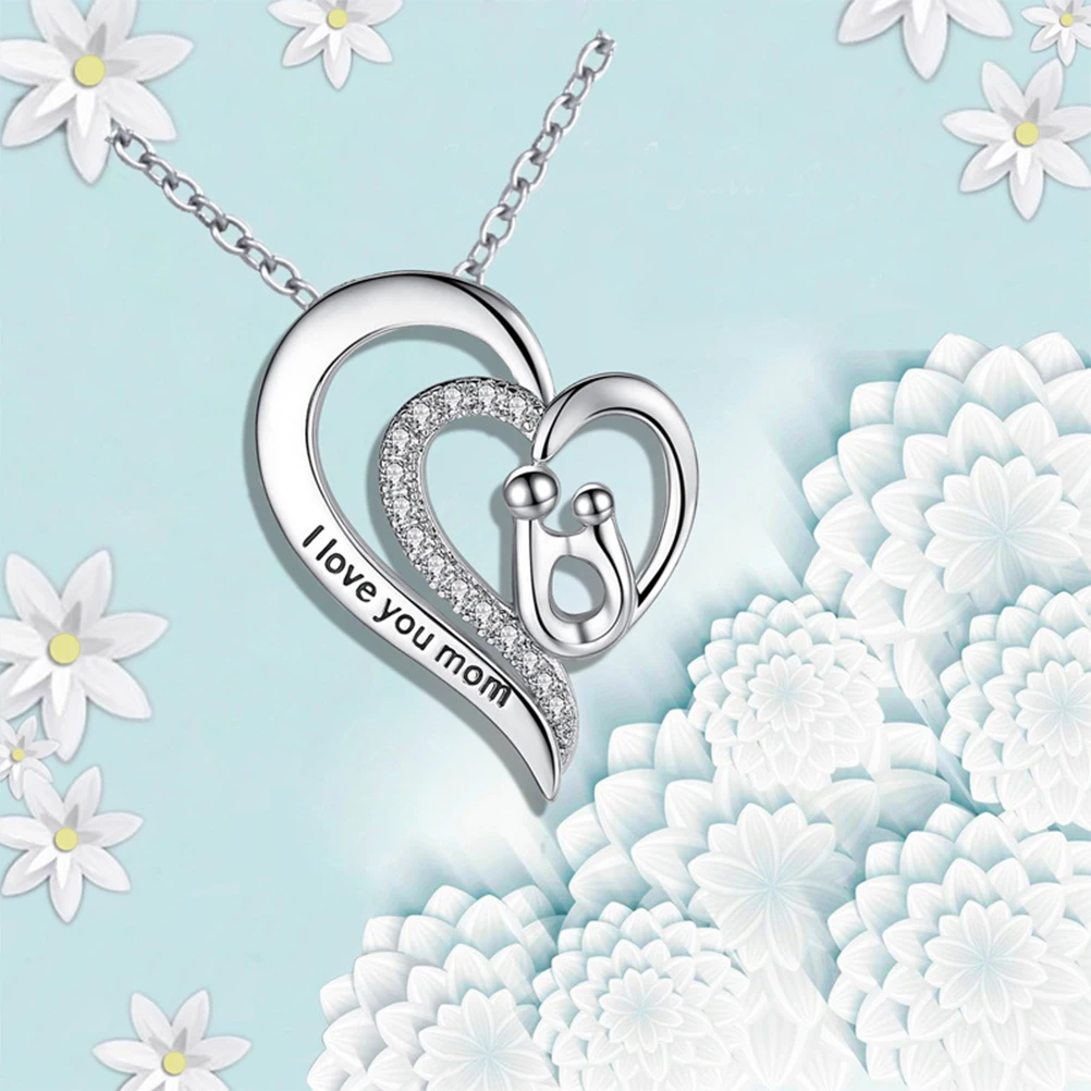 

2 Pcs Necklace Adjustable Chain Clavicle Jewelry Mother's Mother'S Day Gift Day Gift Alloy Women Neck Jewelry Pendant