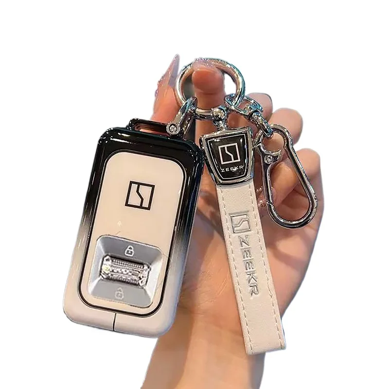Key Fob Cover for 2025 ZEEKR 9X Black/Ultra/Max Edition, Heavy Duty Metal Case Shell with Keychain, Anti-Drop & Scratch Proof 2