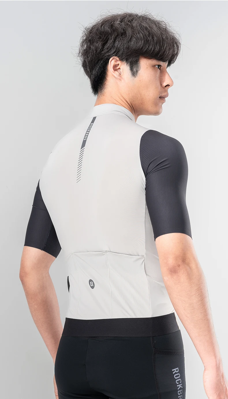 Rockbros Herren Radsport hemd Sommer MTB Rennrad Trikot 2024 Mode Farbe blockiert Mann Reiten Maillot 3D Cut Fahrrad Trikot – Detail 14
