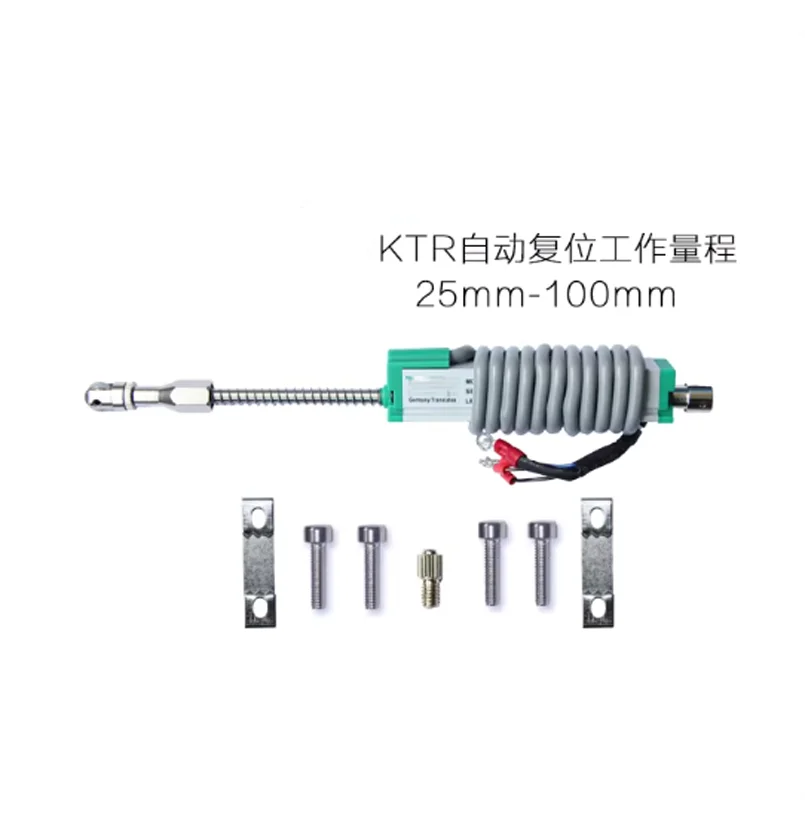 KTR 10mm 25mm 50mm 75mm 100mm Linear Displacement Sensor Automatic Reset Spring Electronic Ruler Miniature Displacement Transduc