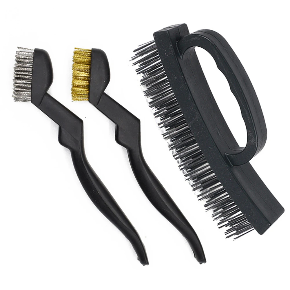

3Pcs Copper Steel Wire Cleaning Brush Rust Remover For Brickworks Paint Removal Manual Cleaning And Maintenance Tool