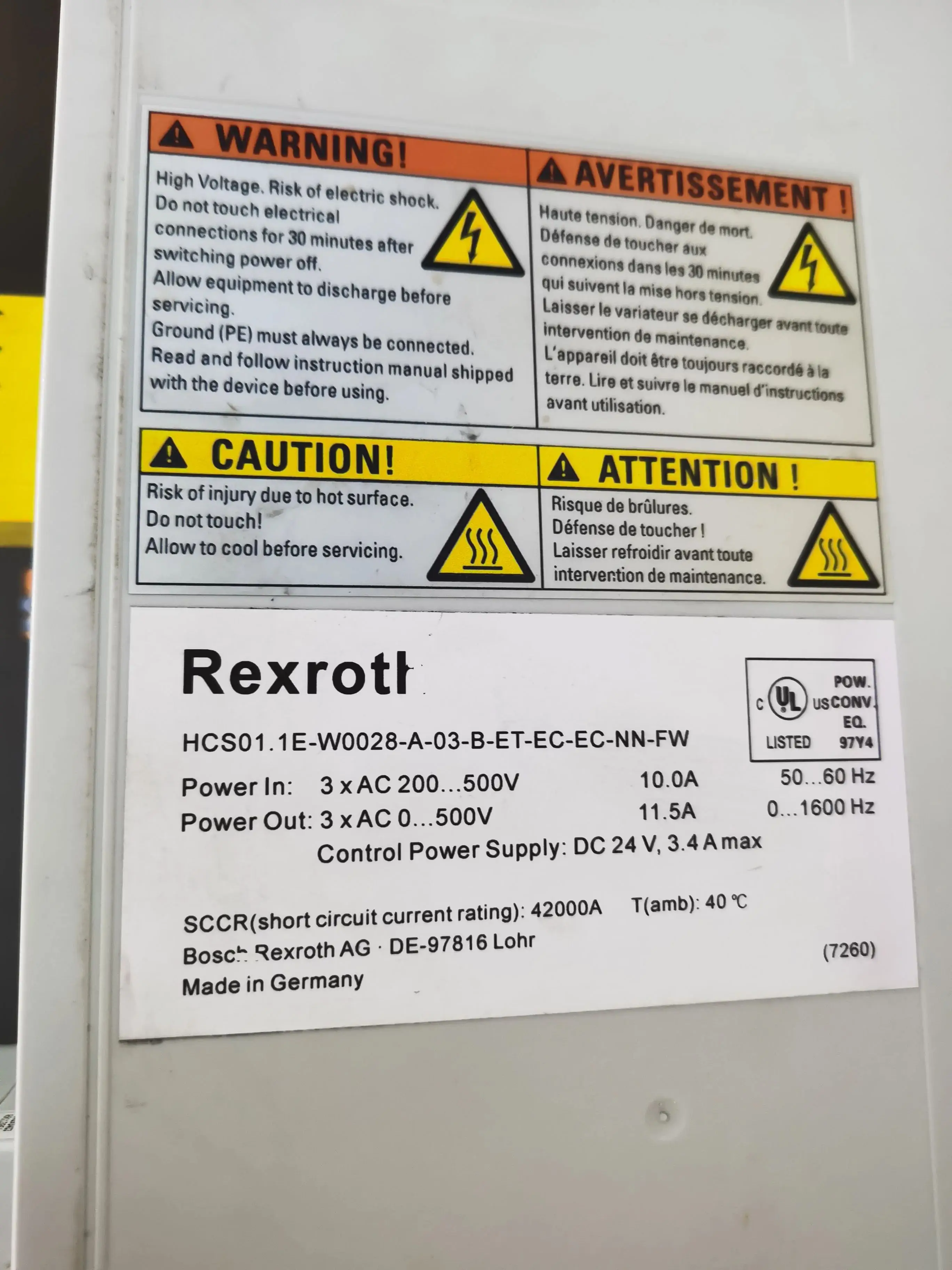 HCS01.1E-W0028-A-03-B-ET-EC-EC-NN-FW Сервопривод для Rexroth