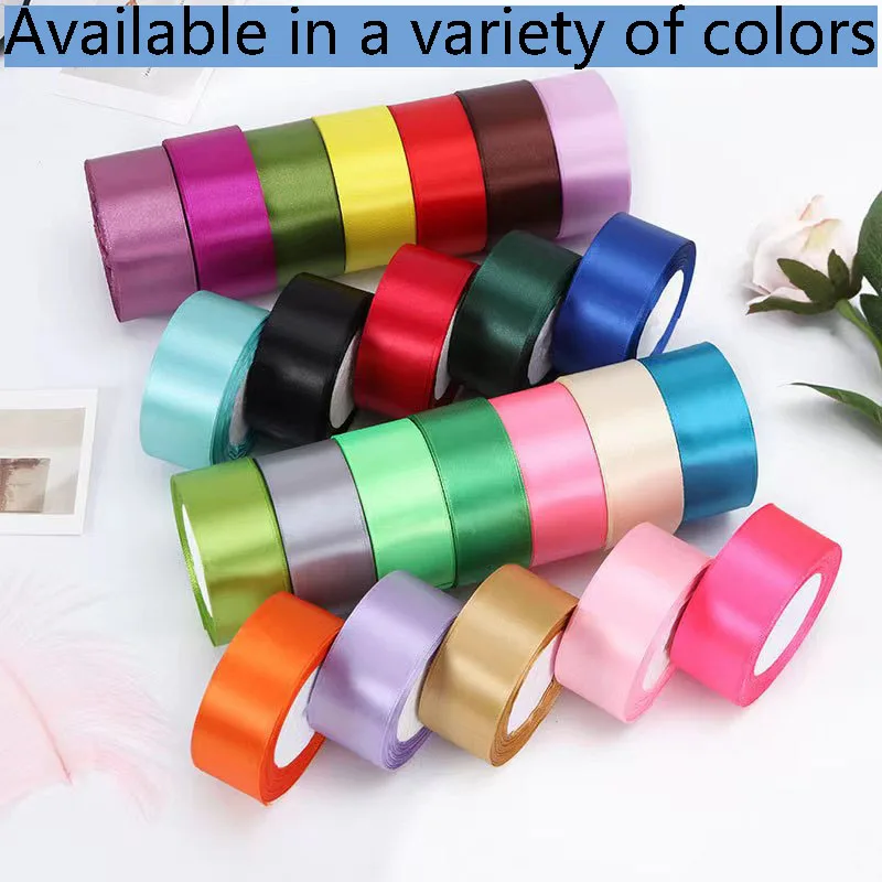 1 Roll Of Colorful Decorative Ribbon Wedding Cake Birthday Gift Holiday Wrap Mother\'s Day Christmas Thanksgiving 4cm Wide