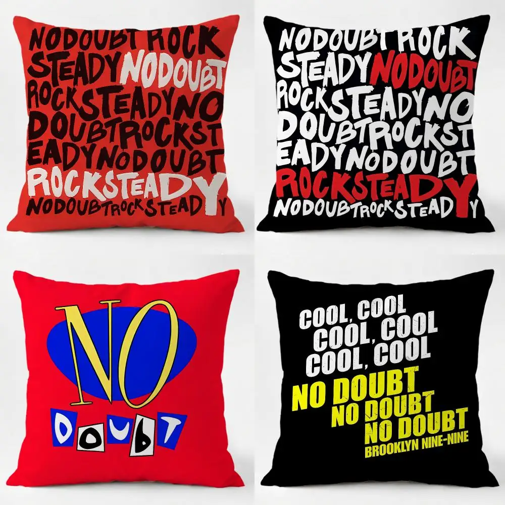 Spirited Eclectic Music N-No Doubt Cushion Cover Sofa Home Living Room Car Decor Washable Decorative Square Pillowcase