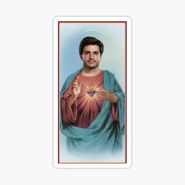 Carlos Sainz Jesus 5PCS Stickers for Home Print Laptop Cartoon Background Room Window Kid Bumper Water Bottles Car Living Room