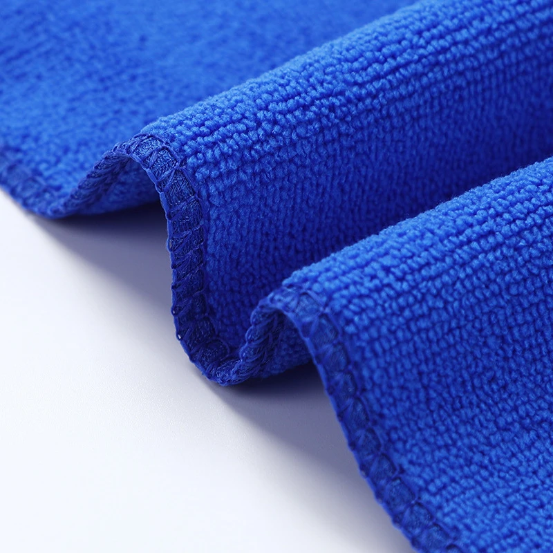 50/100PCS Car Wash Microfiber Cleaning Towel Blue Drying Cloth Detailing Cleaning Polishing Duster Kitchen Household Accessories