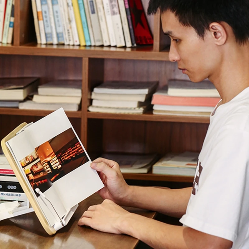 Mutifunctional Stand Hold Books Tablets 13.5x9.3in Book Holder For Reading Adjustable Book Stand With Page Holder Clip