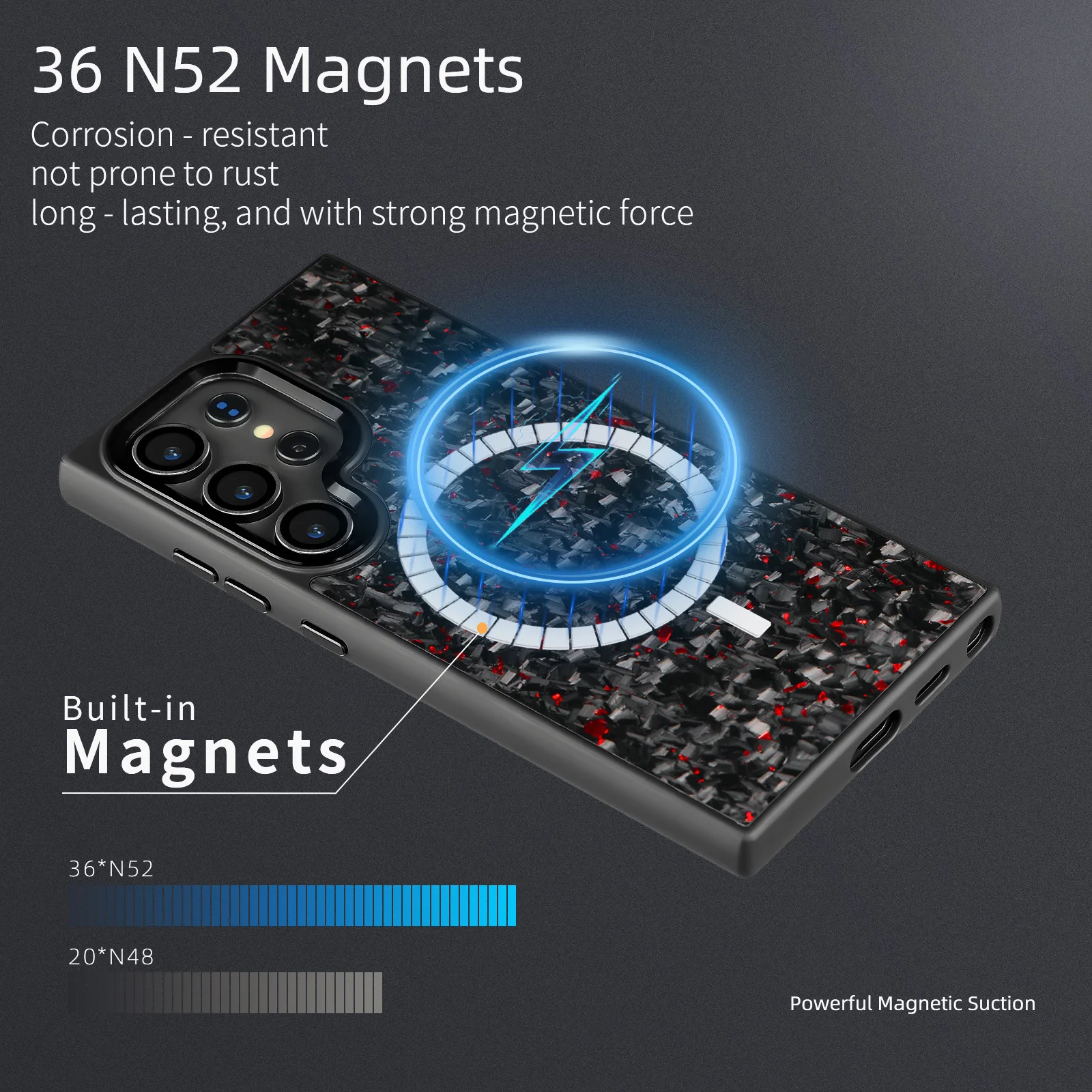 

Famous Luxury Fashion Metal-Framed Real Carbon fiber phone case for Samsung S25 24 23 Plus Ultra Drop protection Magnetic funda