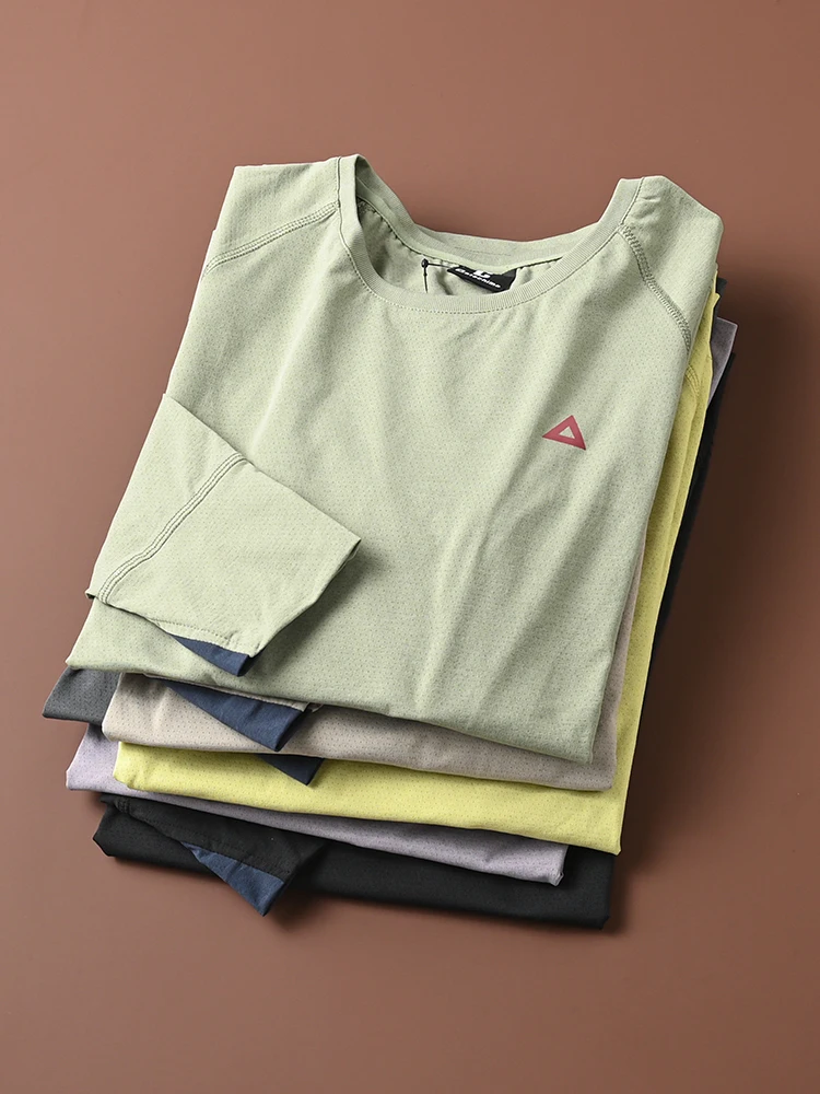 Men's Outdoor Long Sleeve T-Shirt UPF50 UV Protection Quick Dry Original Yarn Hiking Mountain Climbing Anti-Bacterial Function