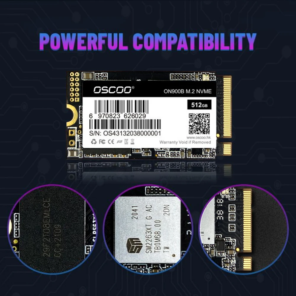 Ssd nvme pcie gen3.0x4 m.2 2242 disco rígido ssd on900b 512gb 1t 256gb para desktop portátil