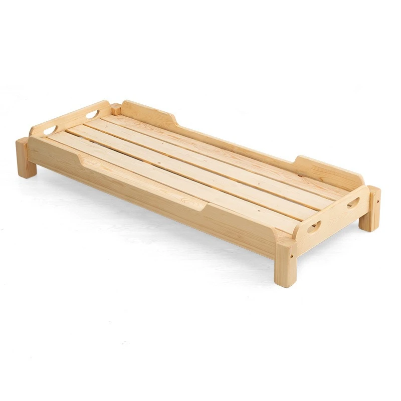 

Solid wood bed Children's nap and lunch break stacking bed