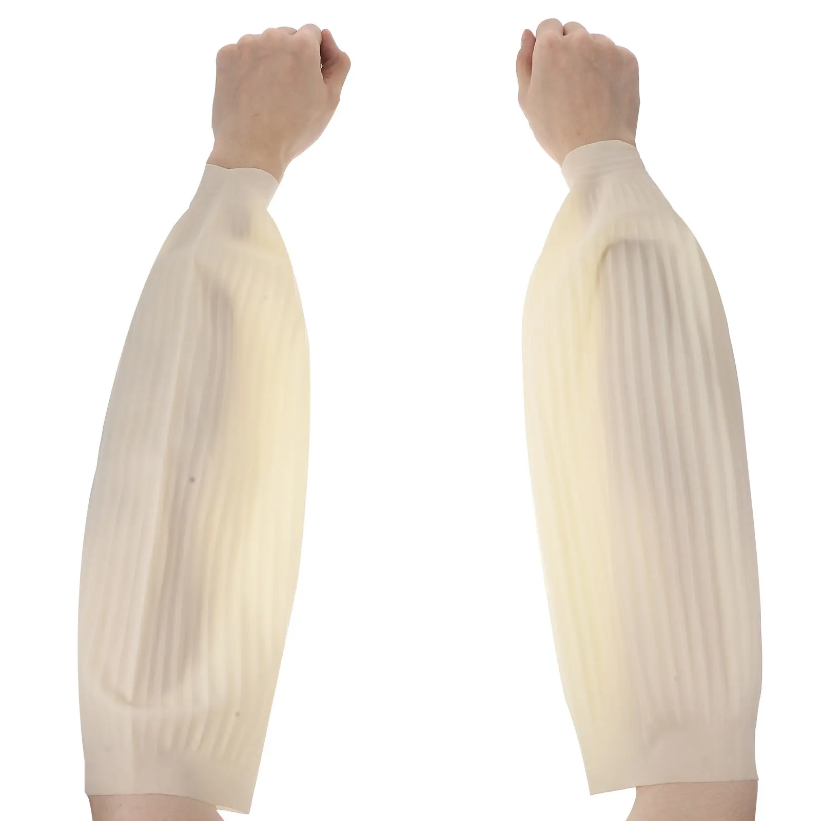 

1Pair Waterproof Oversleeve Kitchen Arm Sleeves Oilproof Cleaning Covers White 40cm Durable Elastic Fit