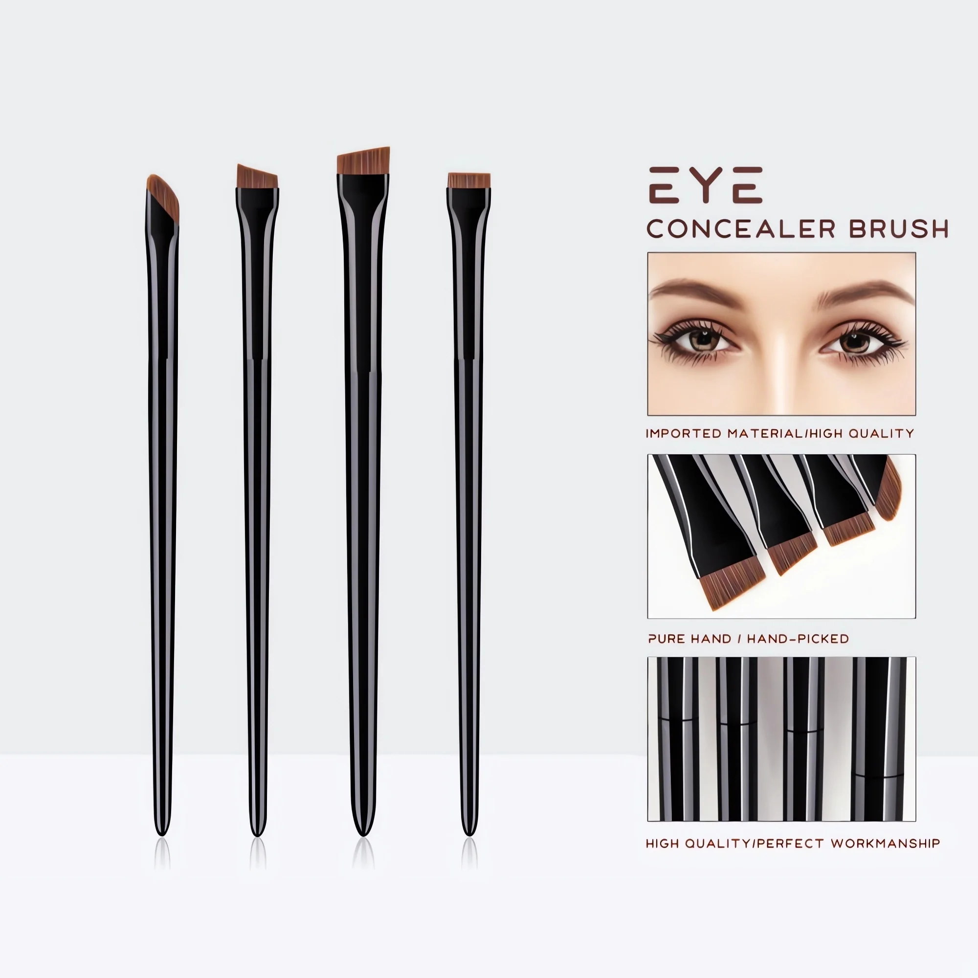 4 Eyeshadow Brush Combination Sleeper Silkworm Eyeshadow Brush Set Blade Brow Brush Blade Eyeliner Brush Outline Eyeshadow Brow