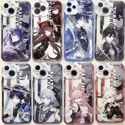 Case For Samsung Galaxy S24 Ultra S23 Plus S20 FE A54 A53 A31 A12 A14 A51 A32 A52 A52S A05 A04 A04E cover Genshin Impact