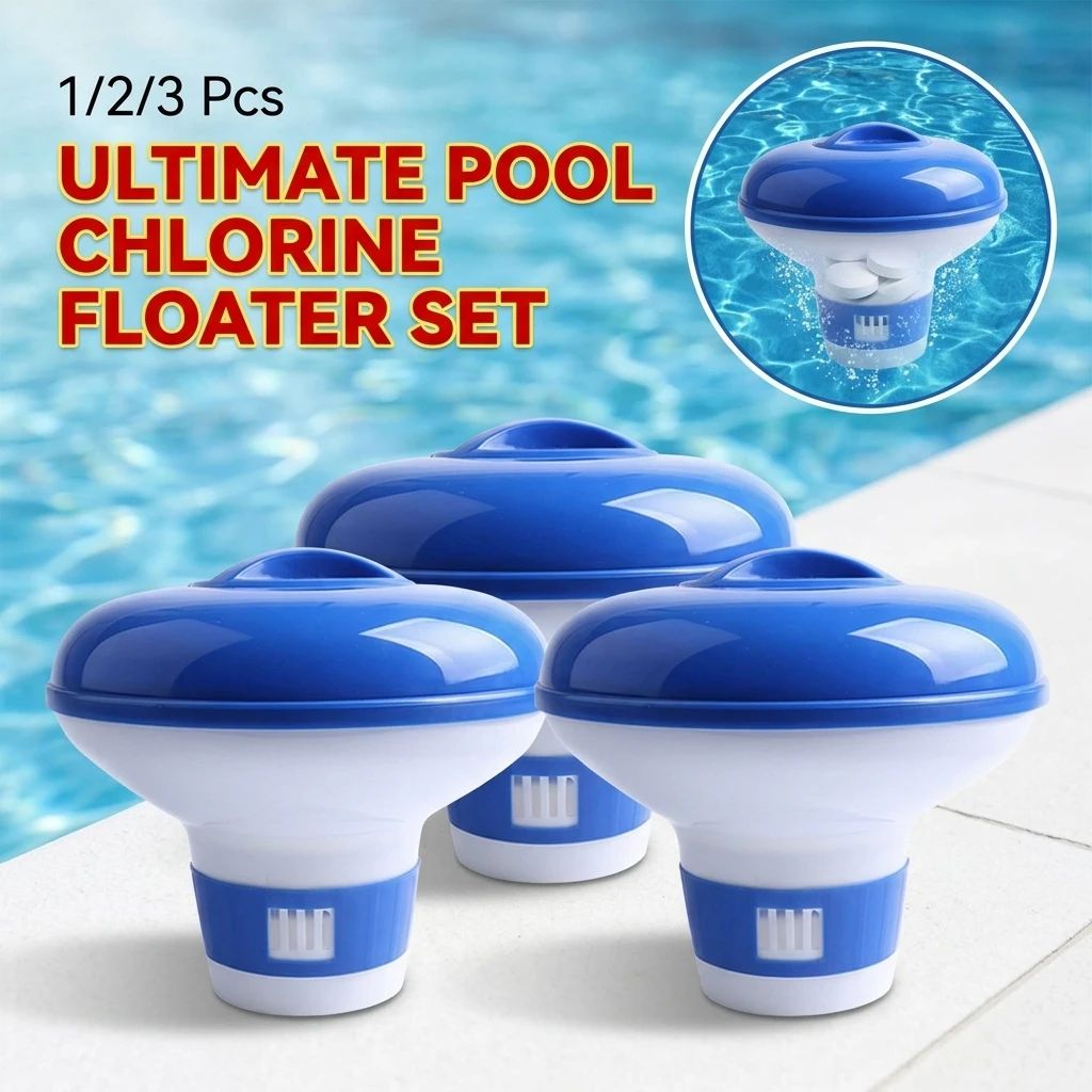 Pool Automatic Chlorine Tablet Dispenser Swimming Pool Cleaning Pill Disinfecting Box Floating Chlorine Dispenser Clean Tool