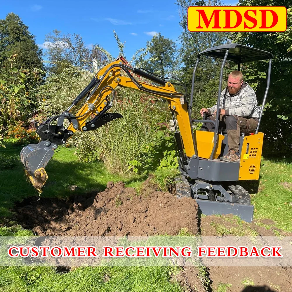 حفارة صغيرة تعمل بالتحكم الهيدروليكي 1.2T حفار صغير لتحريك الأرض وحشوة الوقود وحفار صغير لفترة طويلة Wo #5