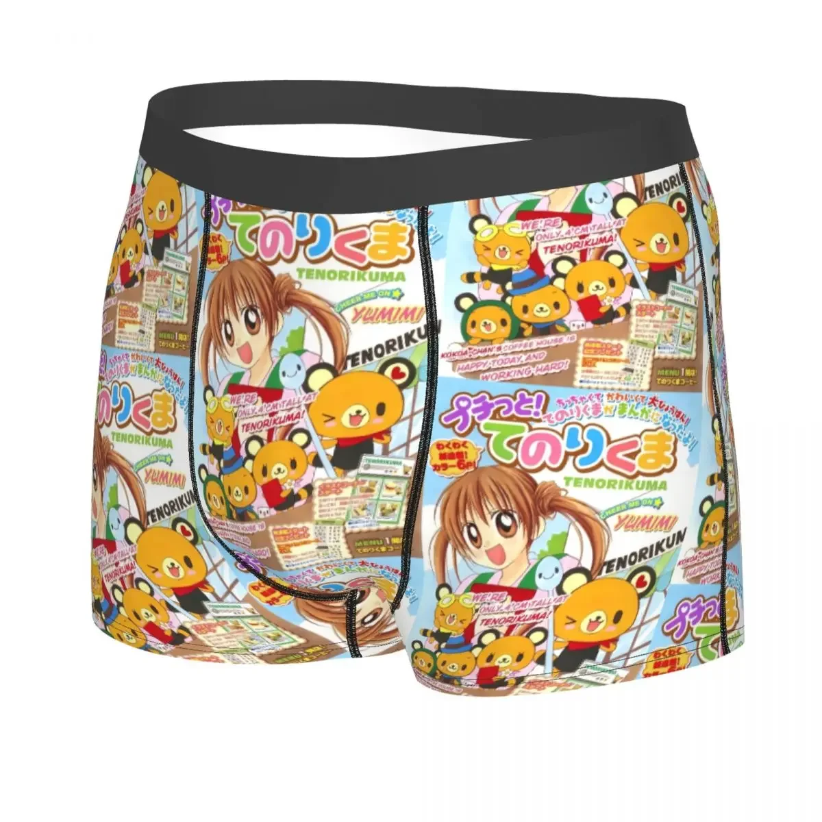 Custom Male Fashion Cartoon Tenorikuma Sanrio Anime Bear Underwear Boxer Briefs Breathable Shorts Panties Underpants