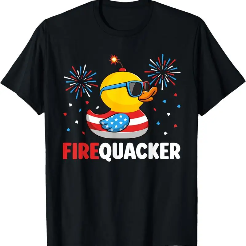 

4 июля Утка Огненник Патриотическая четвертая забавная футболка Все S 4Xl