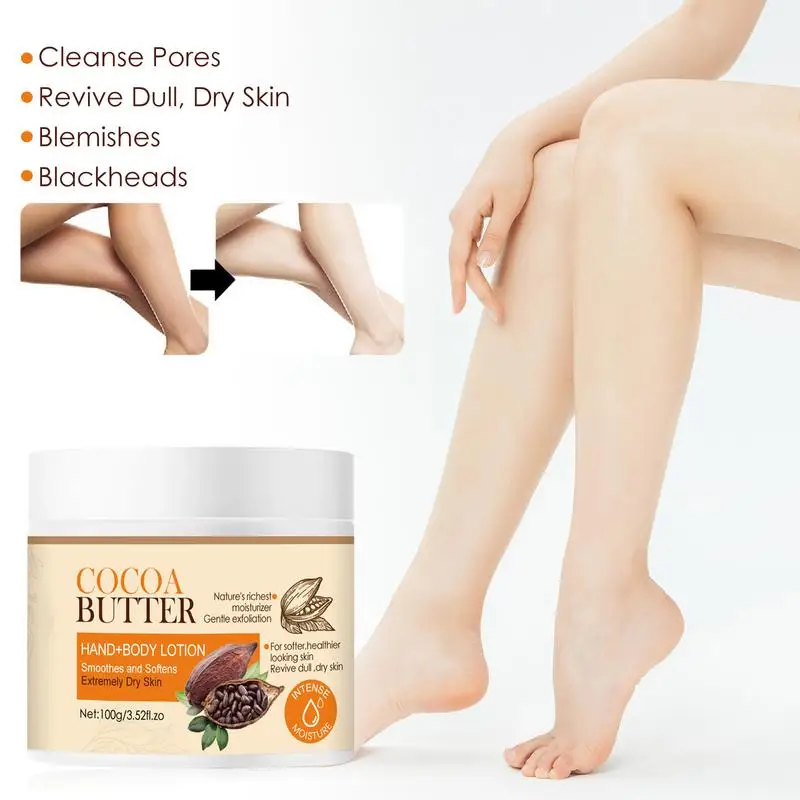 Cocoa Butter Body Butter 100g Moisturizing Cocoa Cream For Dry Skin Natural Daily Skin Moisturizer For All Skin Types