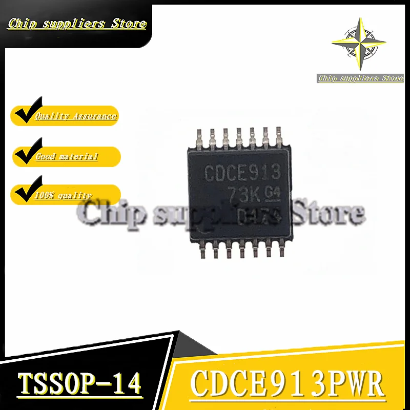 10PCS-50PCS// CDCE913PWR CDCE913 TSSOP-14 Clock generator integrated chip IC Nwe Fine materials 100%quality