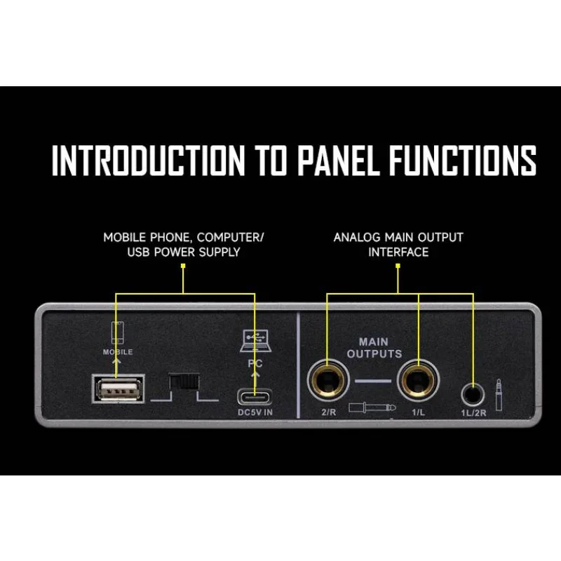 

TeyunQ16 Audio Interface for Recording Computer Free Drive USB External Sound Card for Pc Pro Audio Equipment Professional Video