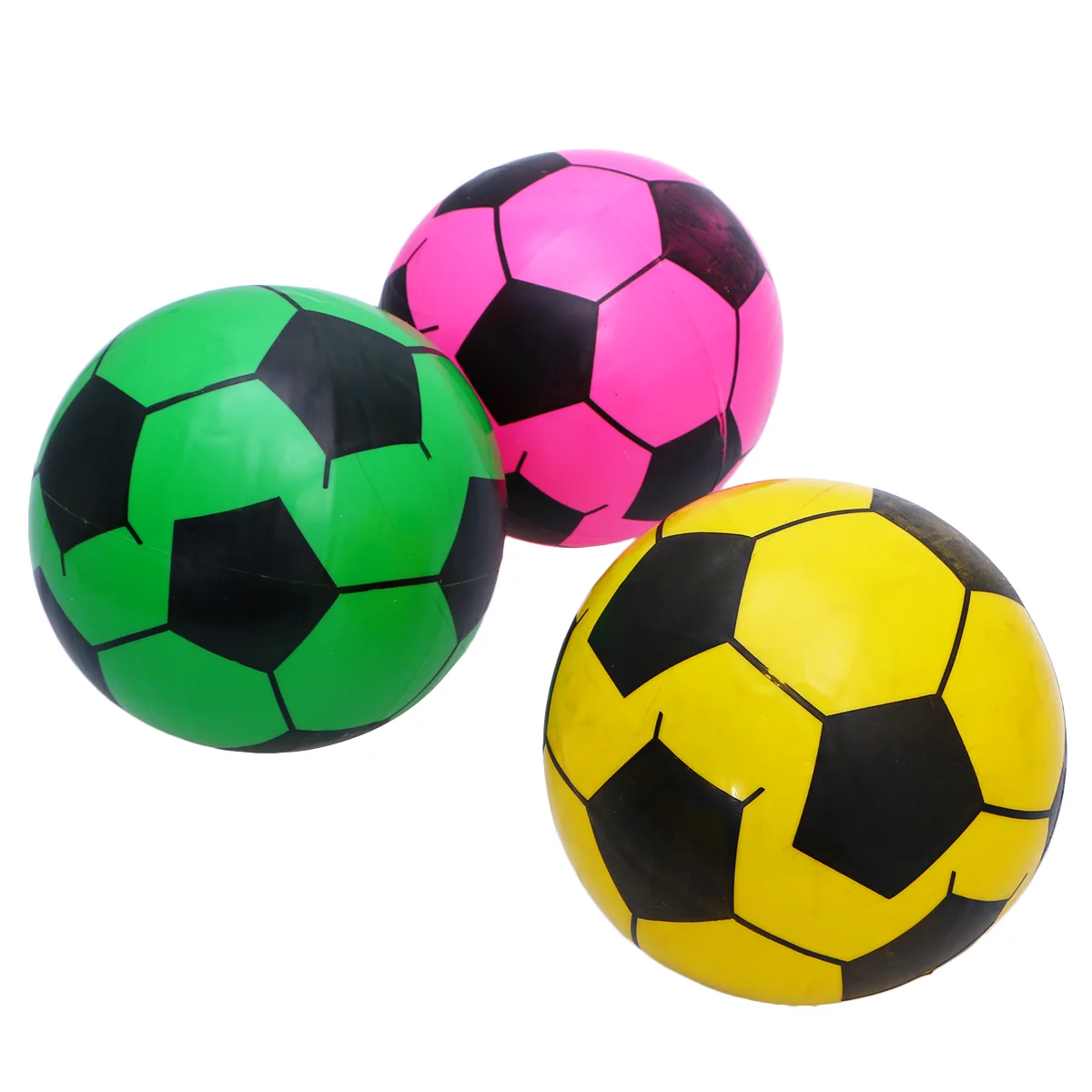 6pcs Mini Soccer Inflatable Football Softball Ball Girl Party Favors Fun Sports Play Stress Squeeze Balls Toy (Random C