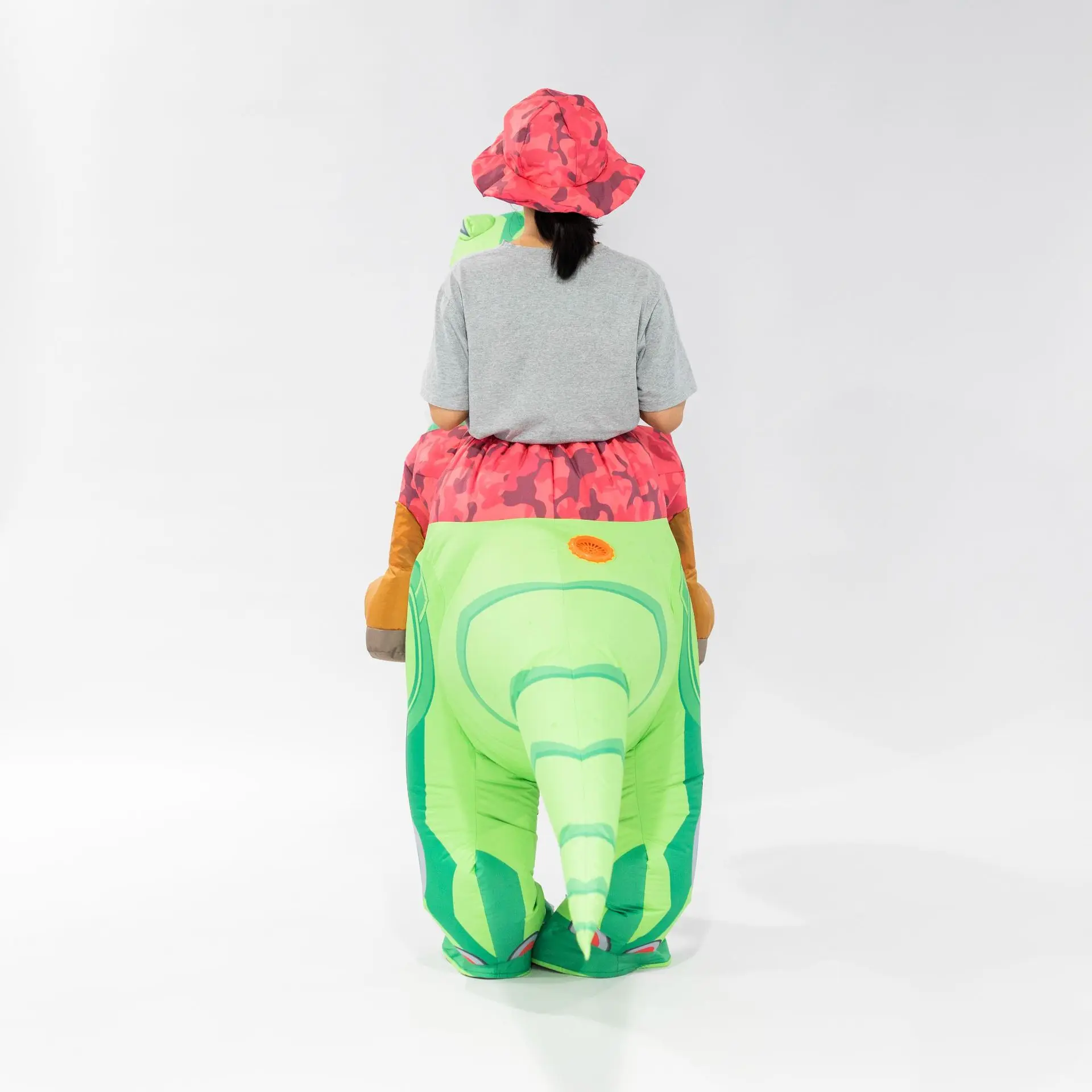 Traje inflable de dinosaurio, máquina divertida, novedad