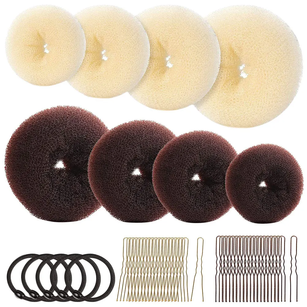

1Set Bun Maker Hair Styling Tool Creative Soft Material Easy Use Hair Bun Accessories for Women Daily Party Wedding Hairstyles