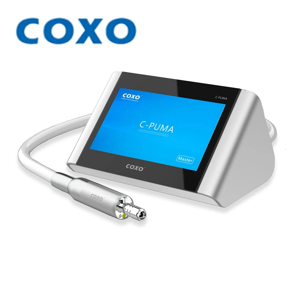 COXO C-Puma Master Electric Motor With 1:5 & 6:1 Contra Angle Full Touch  Micromotor Minimally Invasive Repair Dentistry Tool