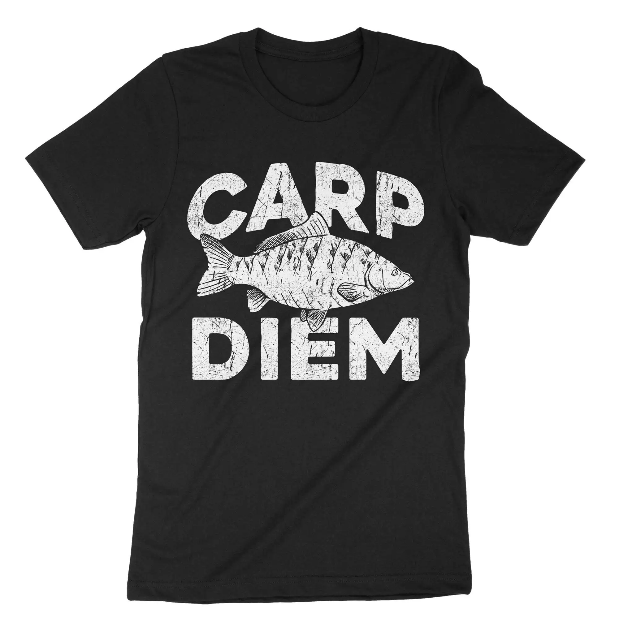 Carp Diem Angler Bass Fishing T Shirt Fisherman Grandpa Love Fly