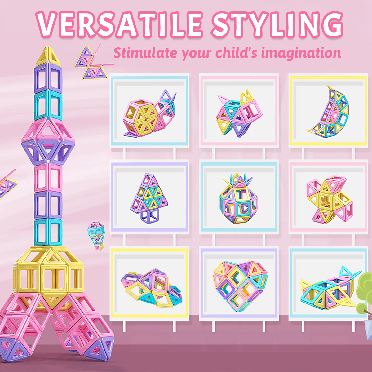 38/62/86PCS Macaron 3D Magnetische Blokken Set Speelgoed Voor Kinderen Jongens Meisjes Educatief Zintuiglijke Gebouw Magneticfor speelgoed Geschenken