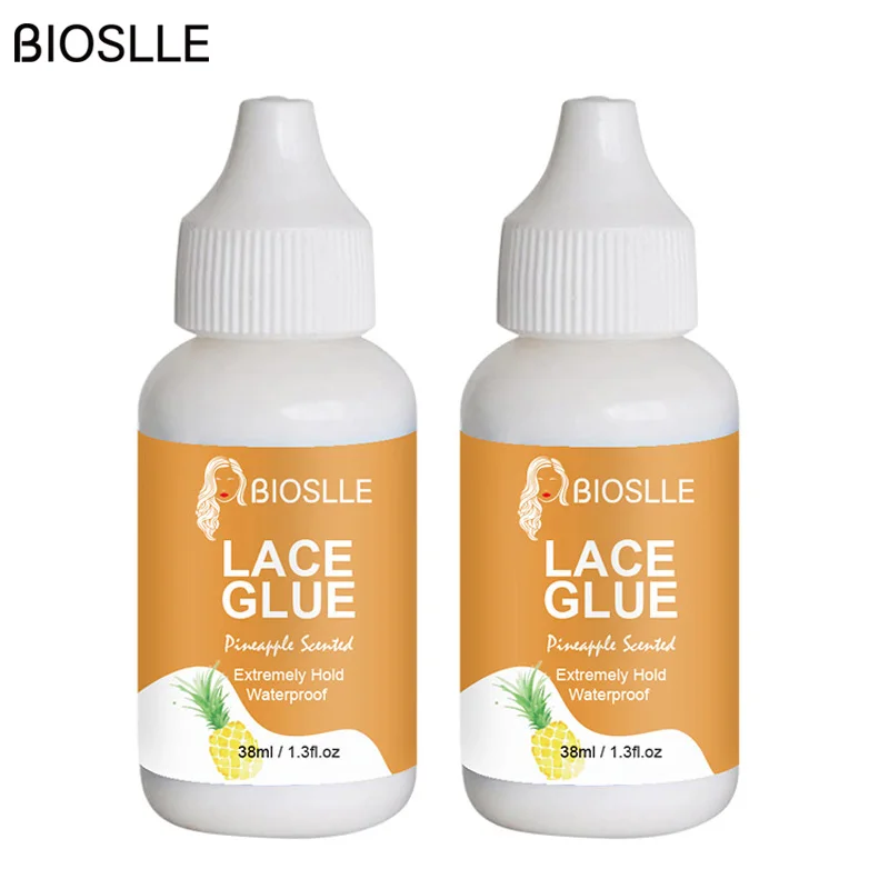 

2PCS BIOSLLE 38ML 1.3fl.oz Pineapple Scented Strong Hold Waterproof Lace Glue Hair Wig Bonding Adhesive