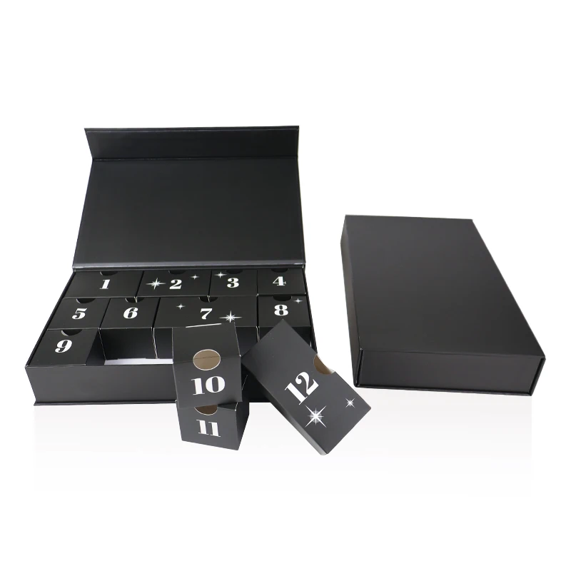 Customized queryHot Selling Merry Christmas Advent Calendar 12 Day Christmas Advent Calendar for Cosmetics Snacks Jewelry Perfum