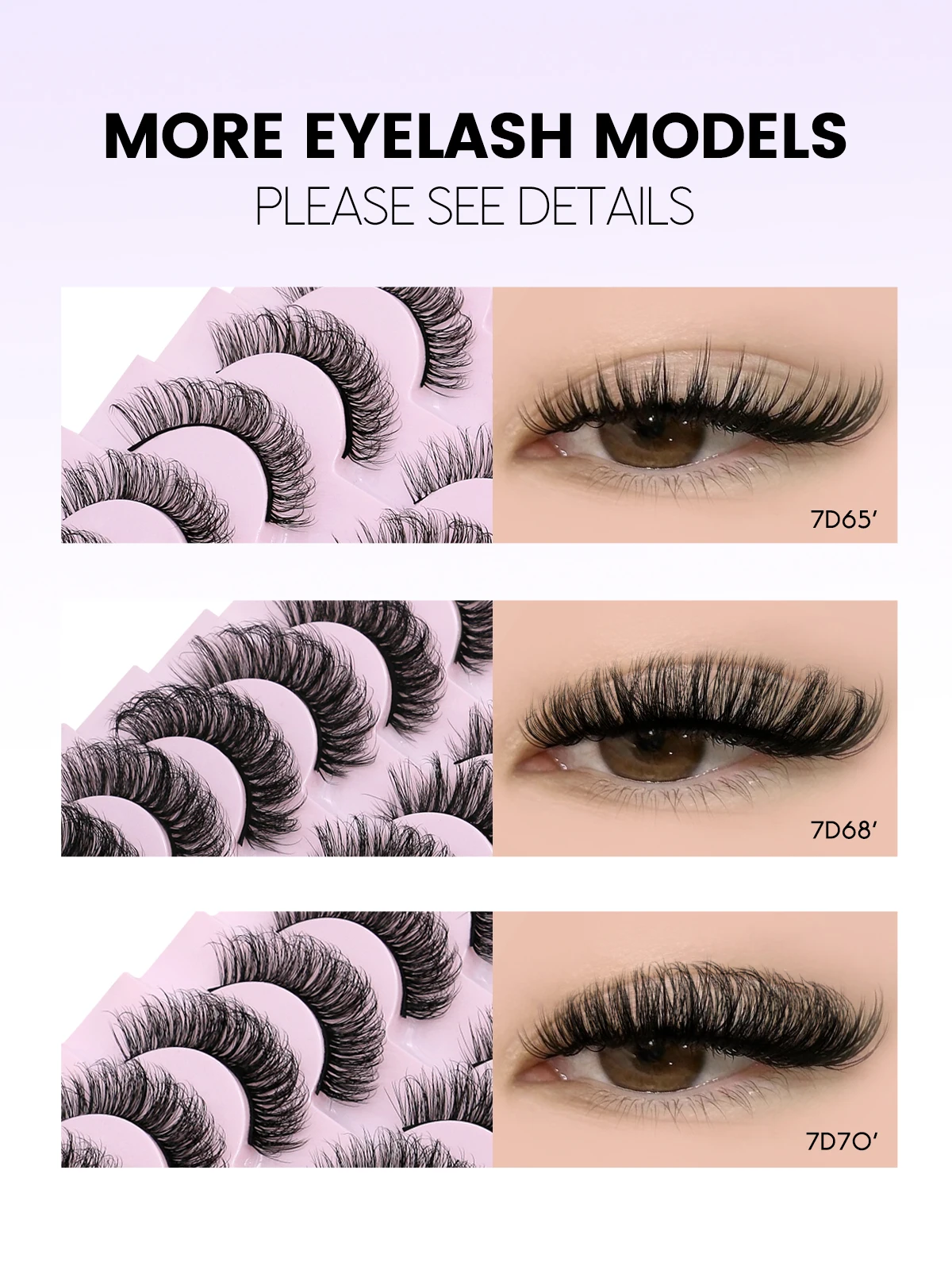 GROINNEYA DD Curl Russian Strip Lashes 3D Mink Lashes Natural Eyelashes Dramatic False Eyelashes Wholesale Eyelash Extension